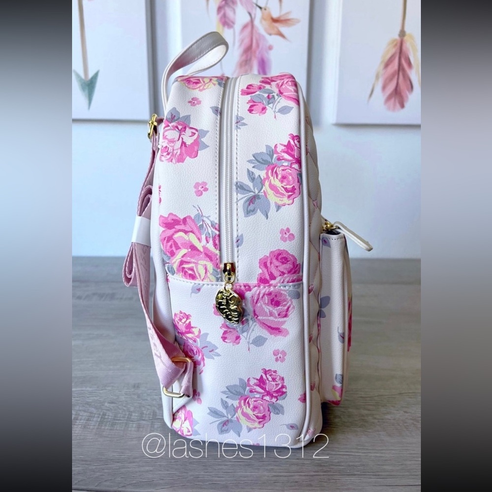 BETSEY JOHNSON Bag Danica Backpack - White Floral LBDANICA - Picture 4 of 7